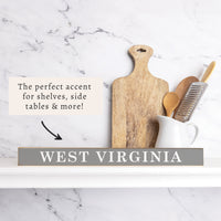 Your Word Grey/White Personalized Skinny Sign