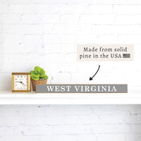 Your Word Grey/White Personalized Skinny Sign