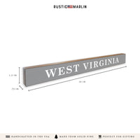 Your Word Grey/White Personalized Skinny Sign