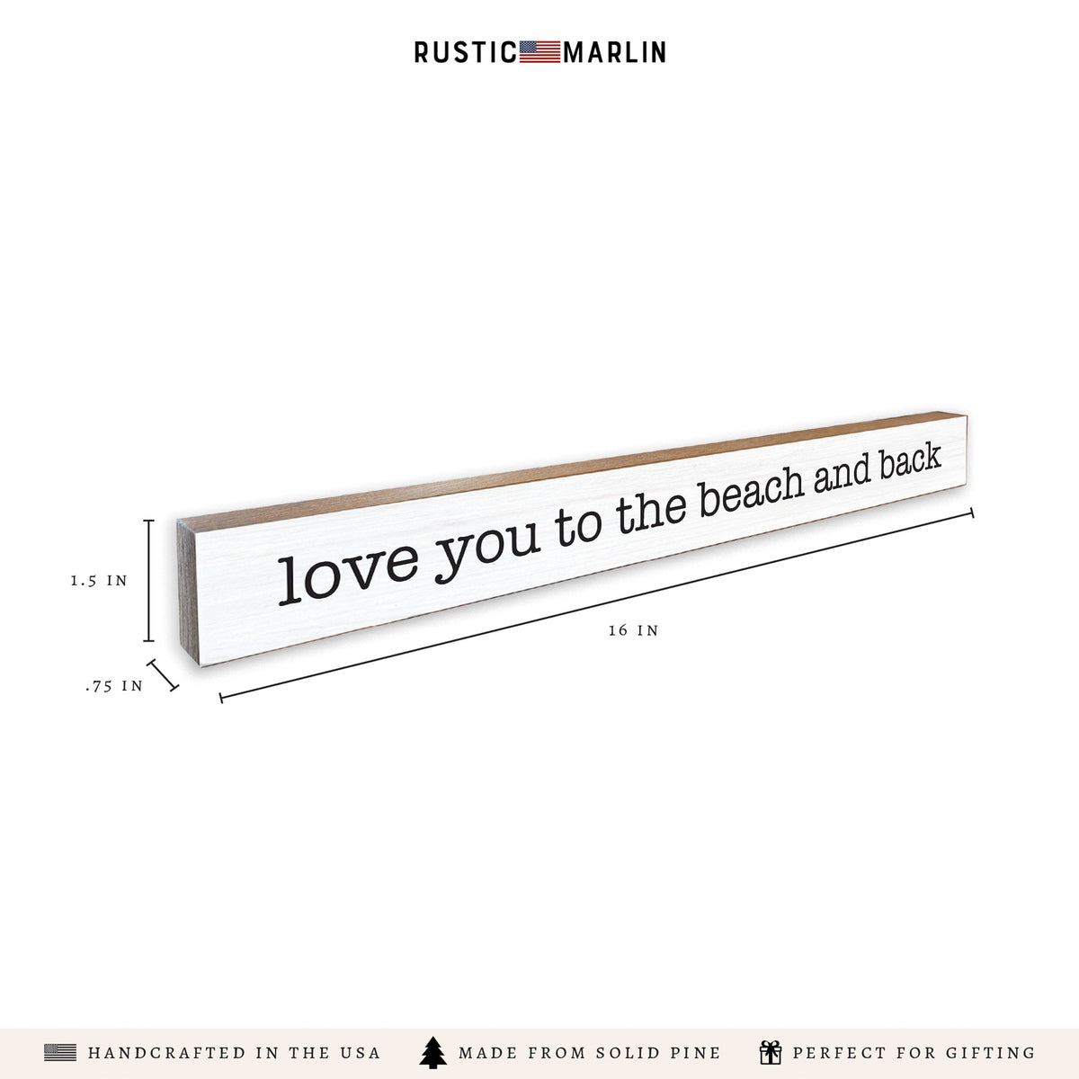 Love You To Personalized Skinny Sign