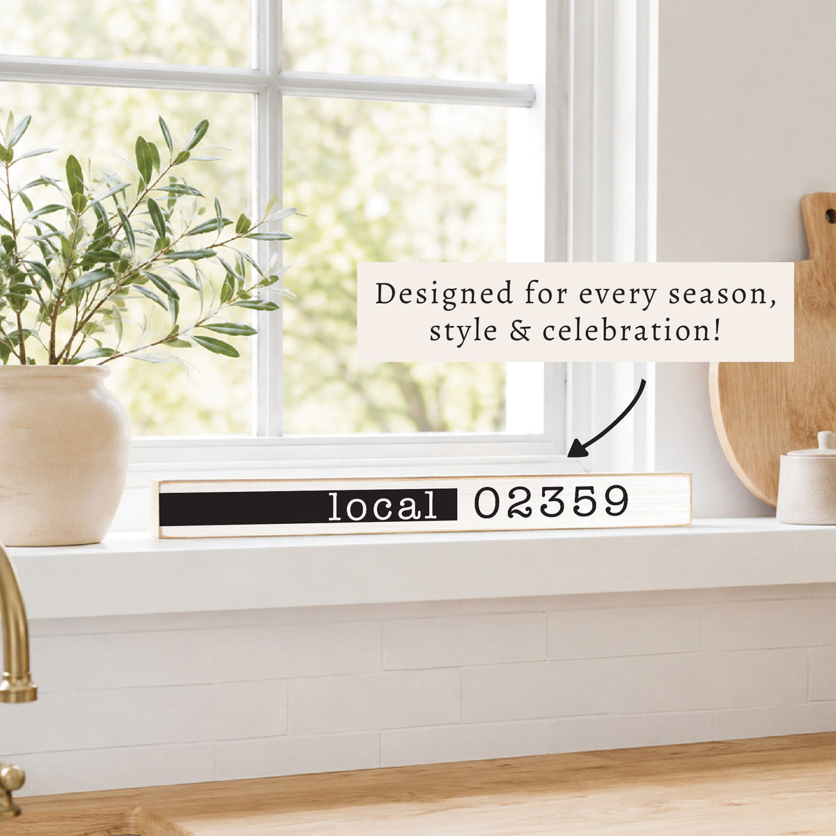 Local Zip Code Personalized Skinny Sign