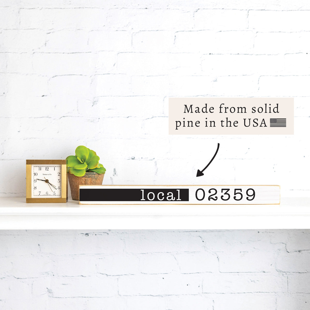 Local Zip Code Personalized Skinny Sign