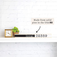 Local Zip Code Personalized Skinny Sign