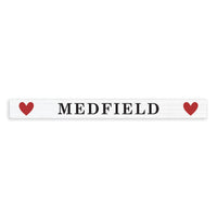 Hearts Personalized Skinny Sign