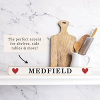 Hearts Personalized Skinny Sign