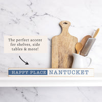 Happy Place Blue Personalized Skinny Sign
