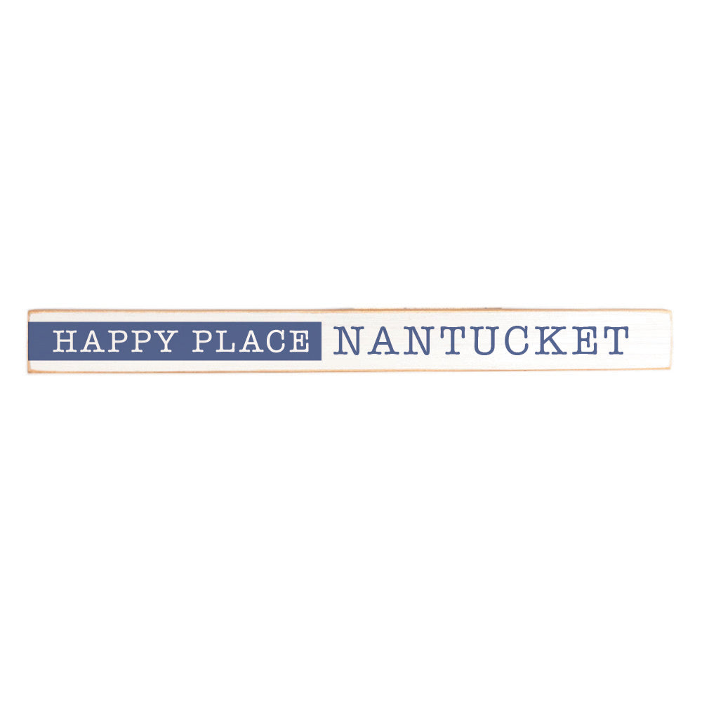 Happy Place Blue Personalized Skinny Sign