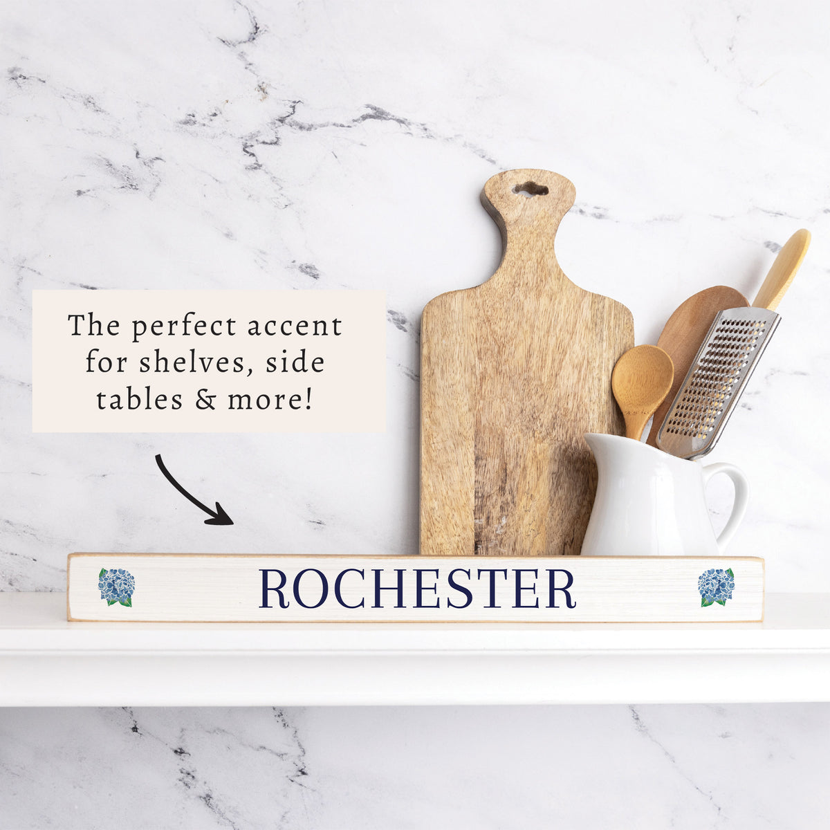 Hydrangea Personalized Skinny Sign
