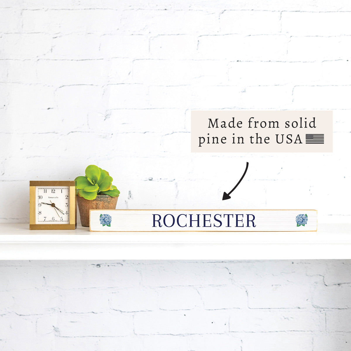 Hydrangea Personalized Skinny Sign