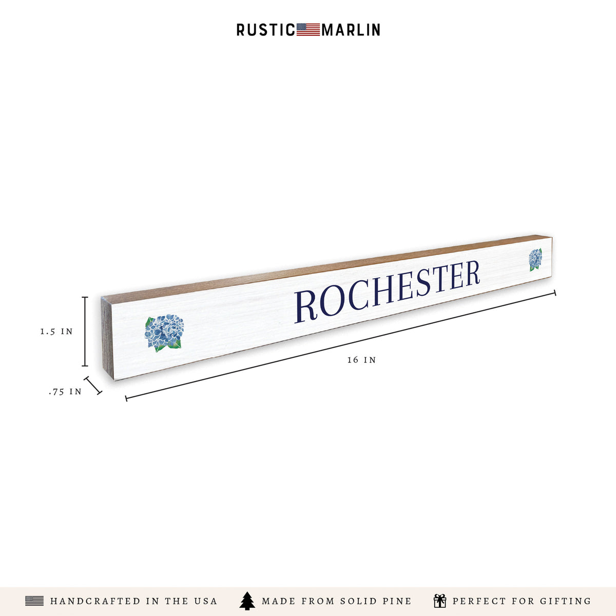 Hydrangea Personalized Skinny Sign