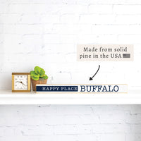 Happy Place Personalized Skinny Sign | Shelf Decor
