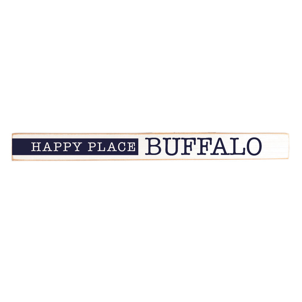 Happy Place Navy Personalized Skinny Sign