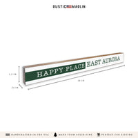 Happy Place Personalized Skinny Sign | Shelf Decor