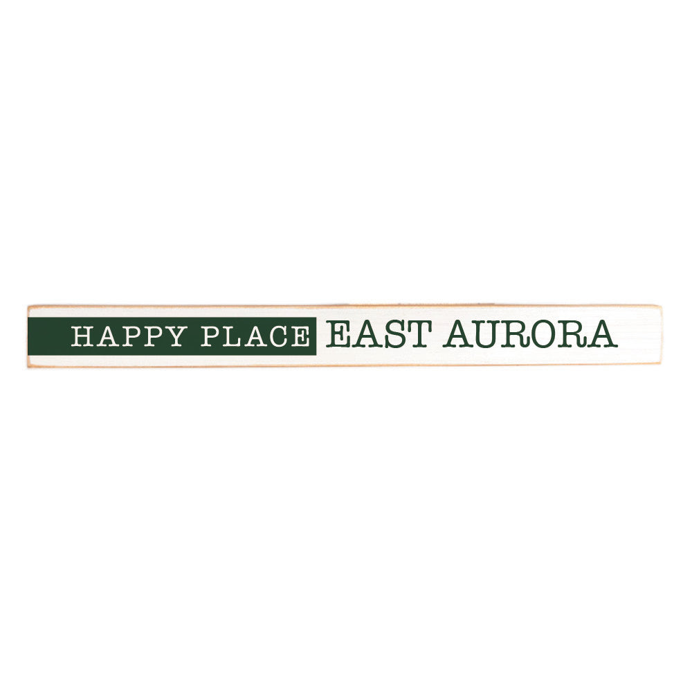 Happy Place Green Personalized Skinny Sign
