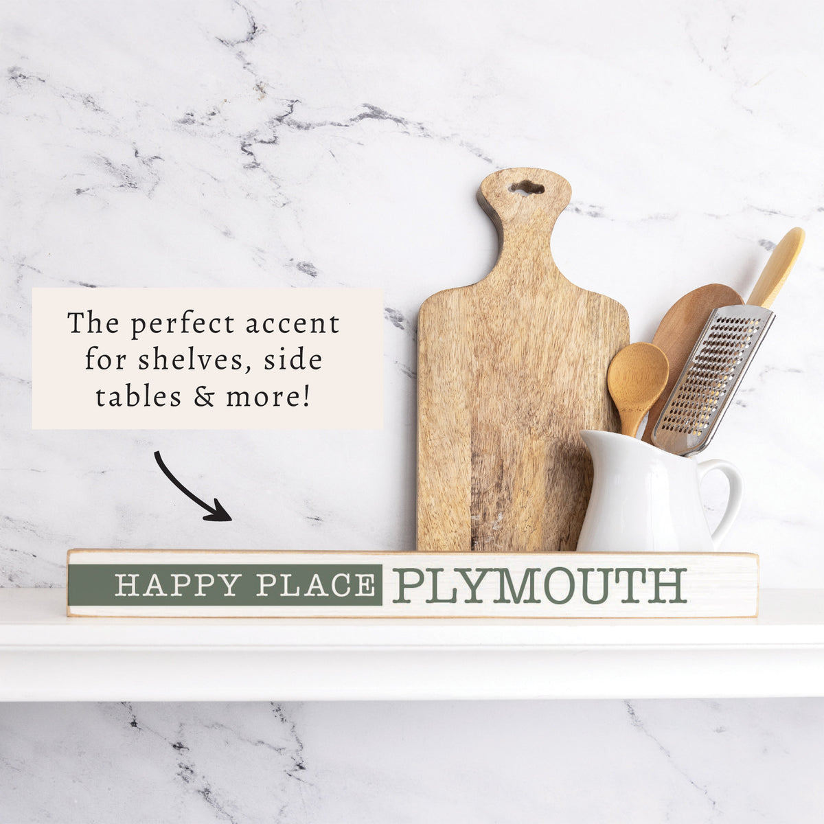 Happy Place Sage Personalized Skinny Sign
