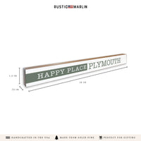 Happy Place Personalized Skinny Sign | Shelf Decor