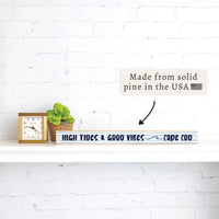 High Tides Good Vibes Personalized Skinny Sign