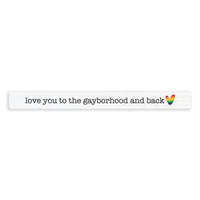 Love You To Rainbow Heart Personalized Skinny Sign