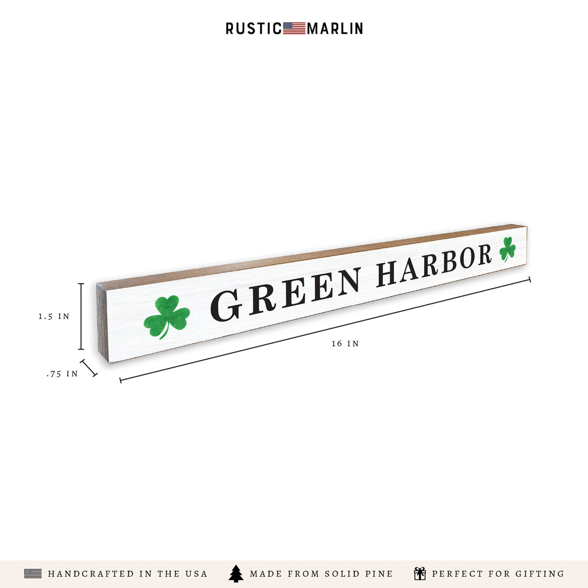 Shamrocks Personalized Skinny Sign