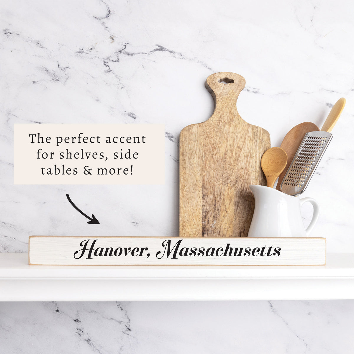 Script White/Black Personalized Skinny Sign