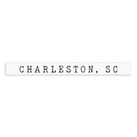 Serif White and Black Personalized Skinny Sign