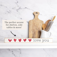 Hearts Love You Skinny Sign