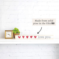 Hearts Love You Skinny Sign