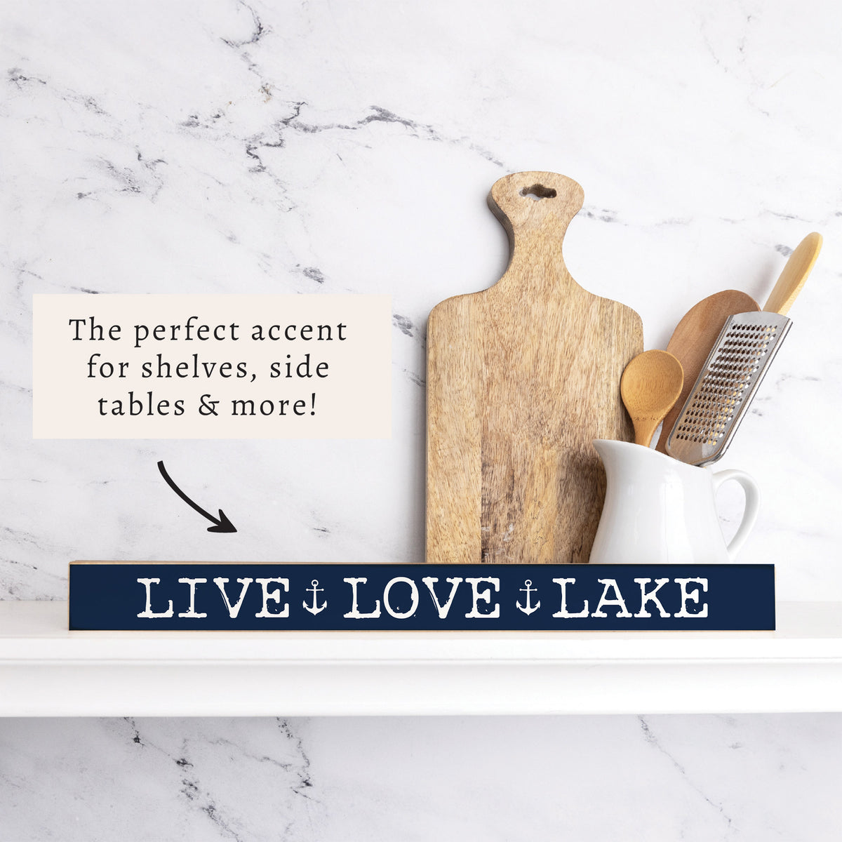 Live, Love, Lake Anchor Skinny Sign