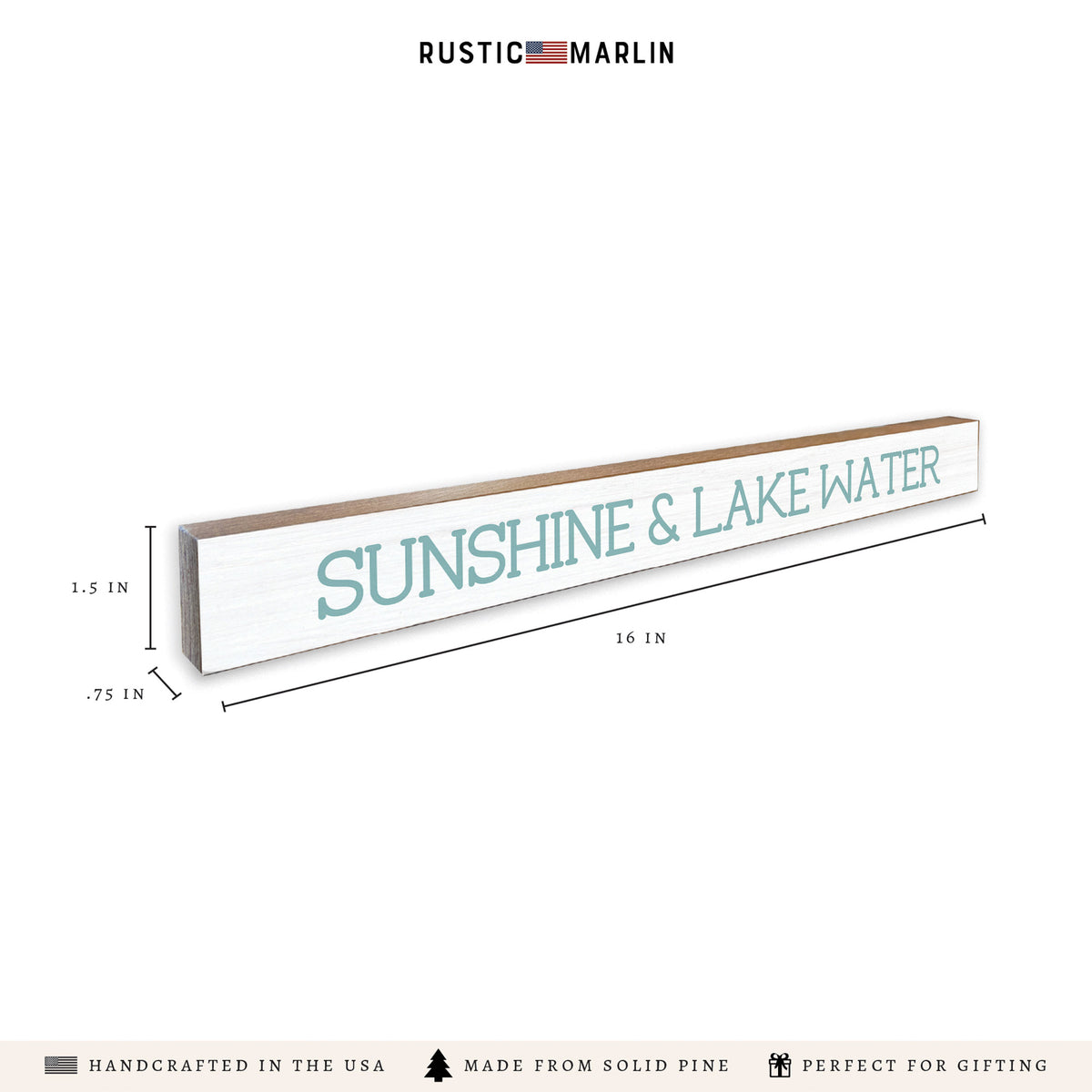 Sunshine & Lake Water Skinny Sign