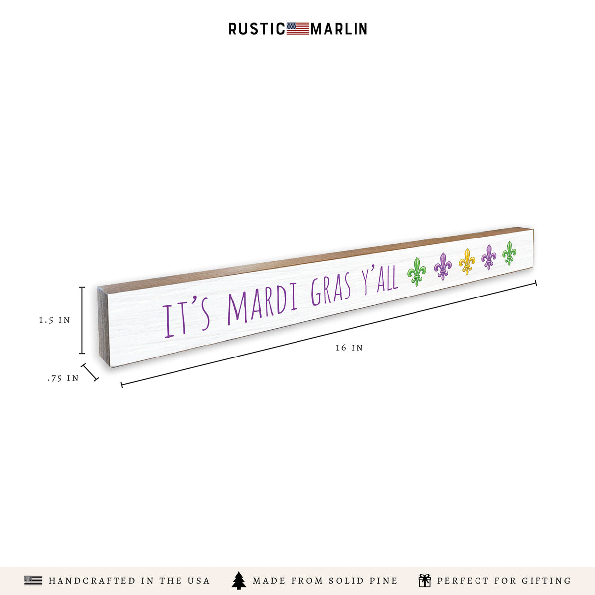It's Mardi Gras Y'all Skinny Sign