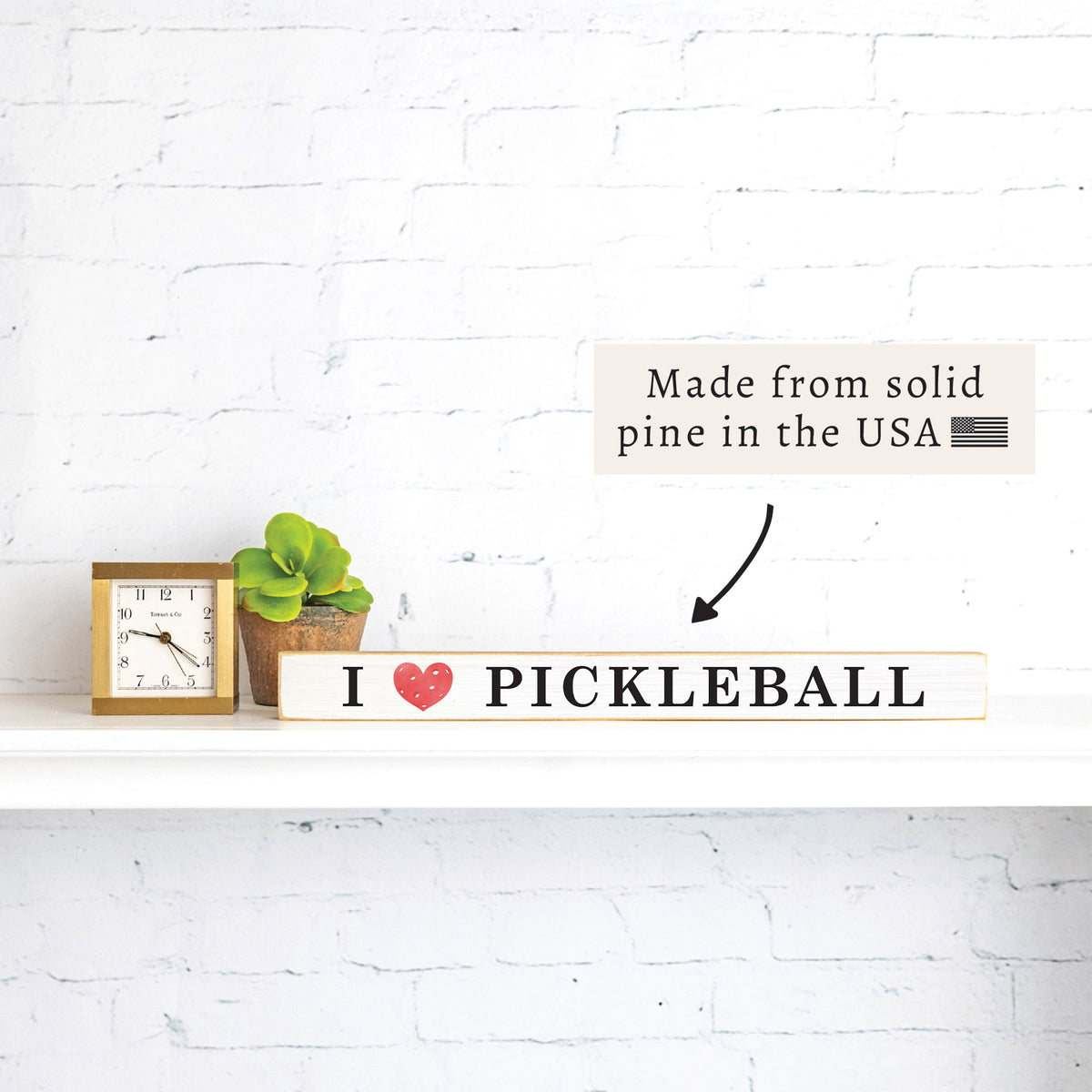 I Love Pickleball Skinny Sign