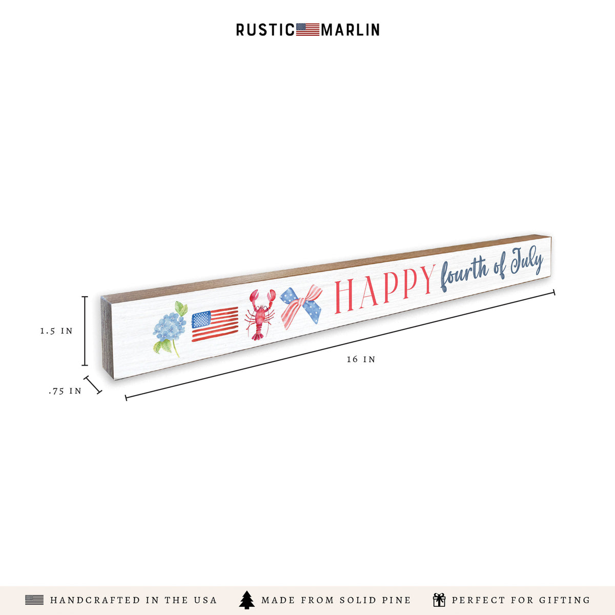 Happy 4th Icons Skinny Sign