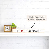 I Love Boston Skinny Sign