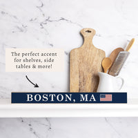 Boston MA American Flag Skinny Sign