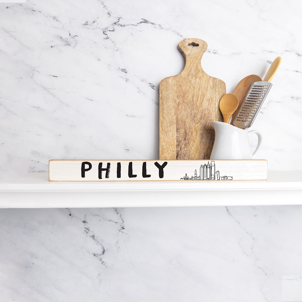 Philly Skyline Skinny Sign