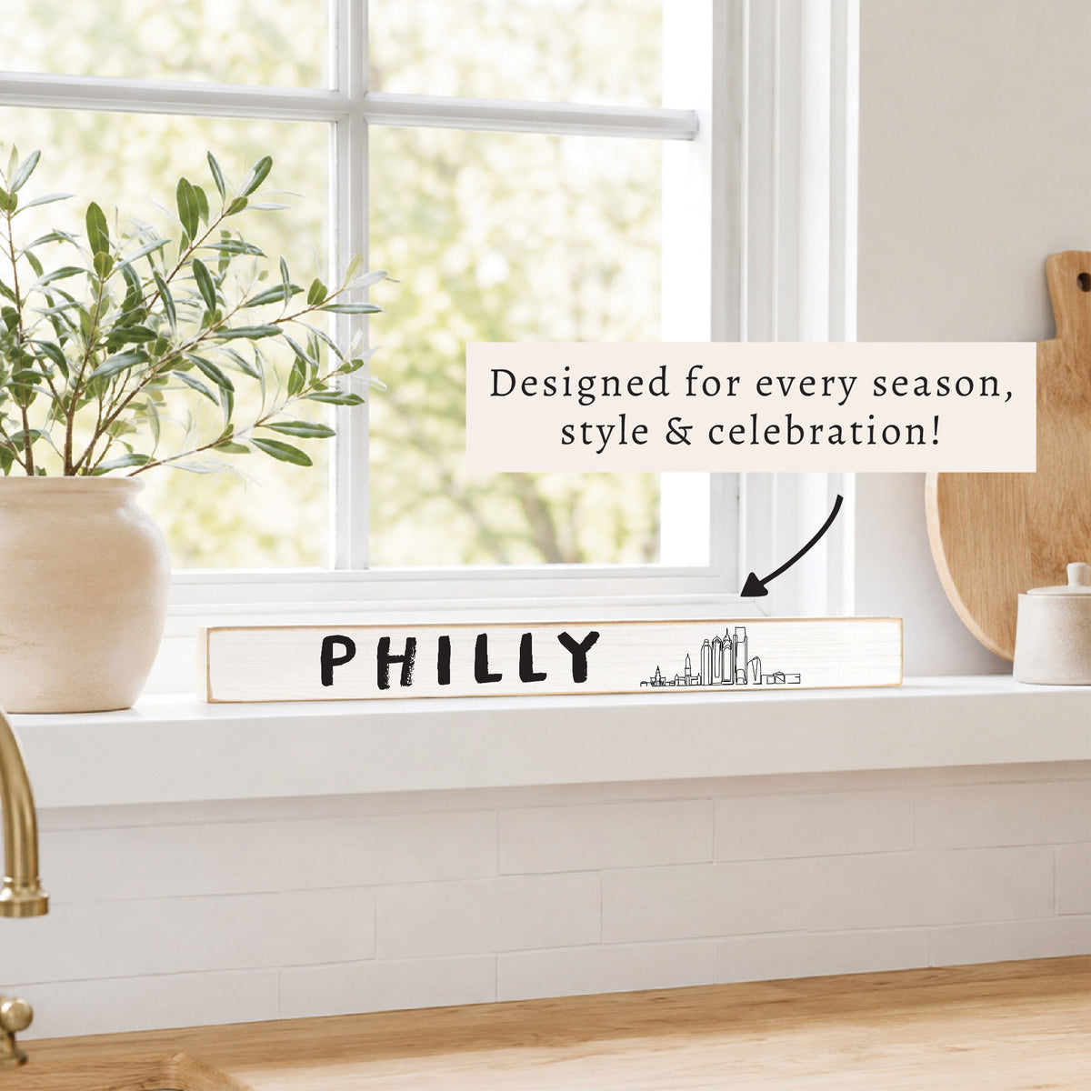 Philly Skyline Skinny Sign