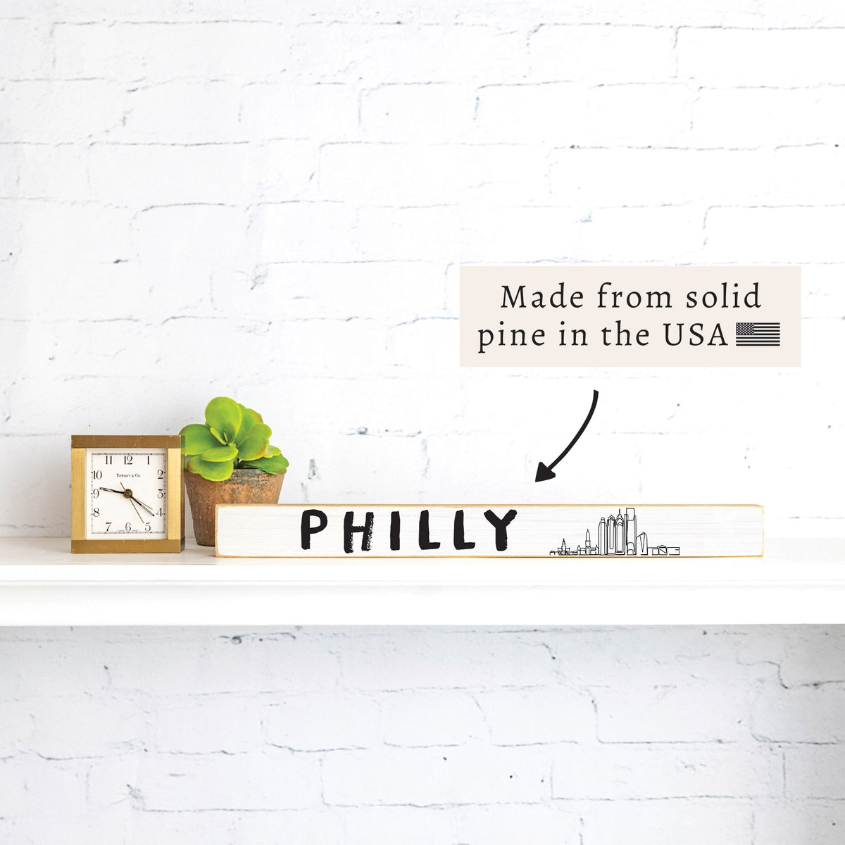 Philly Skyline Skinny Sign