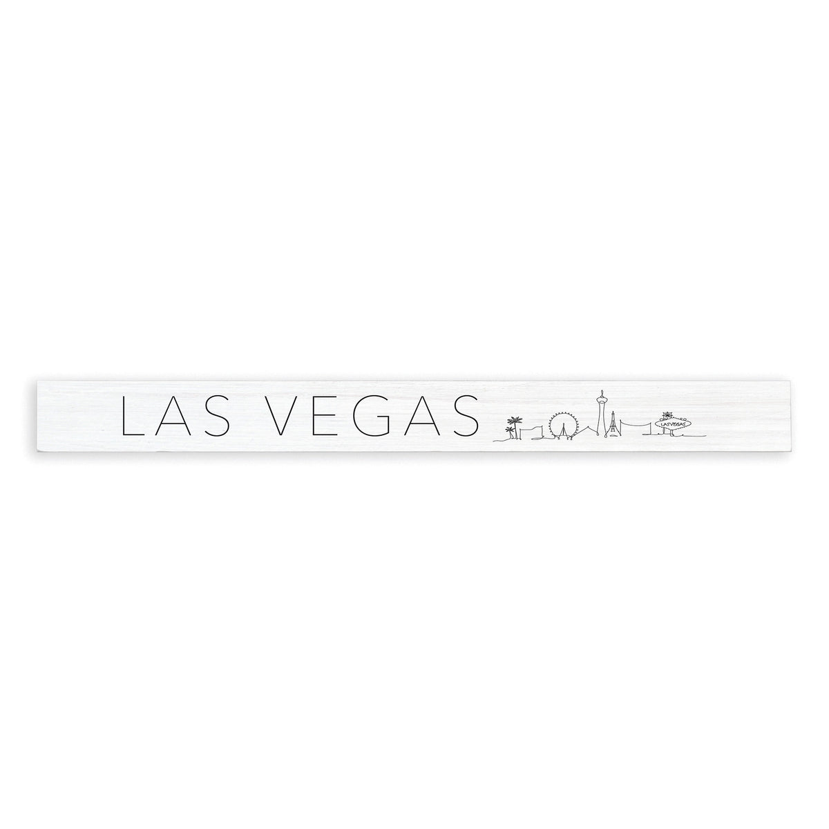 Las Vegas Skyline Sketch Skinny Sign