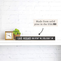 Las Vegas Charcoal Coordinates Skinny Sign