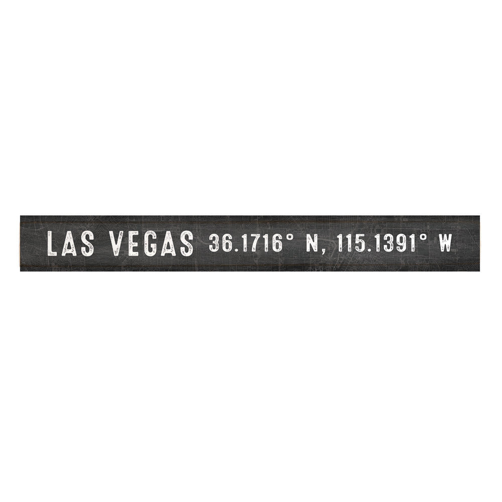 Las Vegas Charcoal Coordinates Skinny Sign