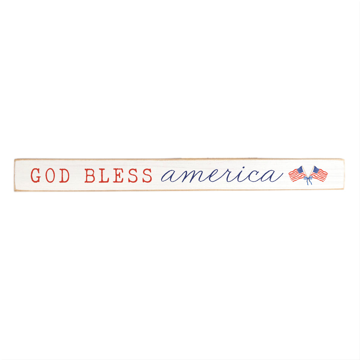 God Bless America Watercolor Skinny Sign