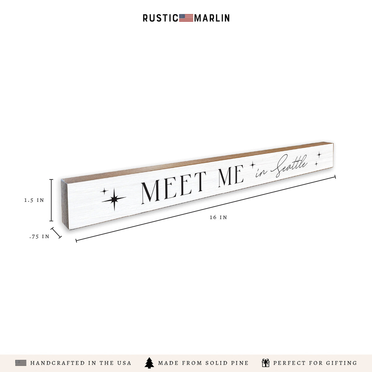 Meet Me In Seattle Skinny Sign