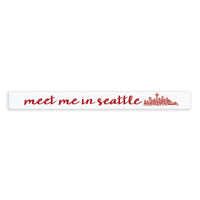 Meet Me In Seattle City Skyline Skinny Sign