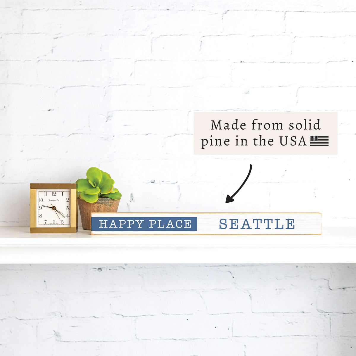 Happy Place Seattle Skinny Sign