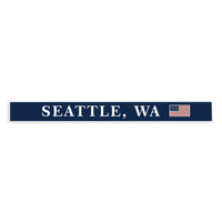 Seattle American Flag Skinny Sign