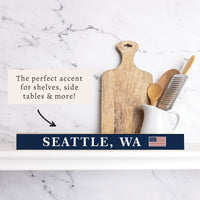 Seattle American Flag Skinny Sign