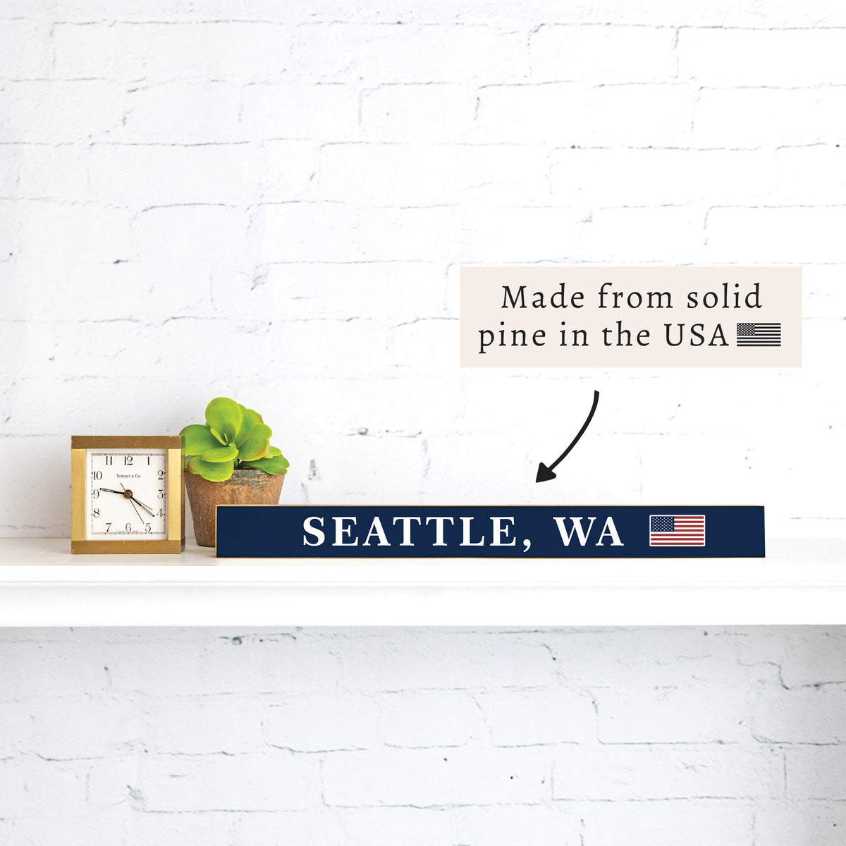 Seattle American Flag Skinny Sign