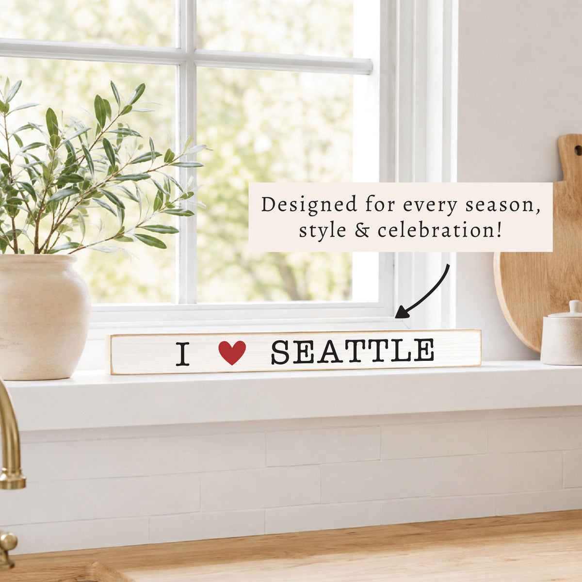 I Love Seattle Skinny Sign