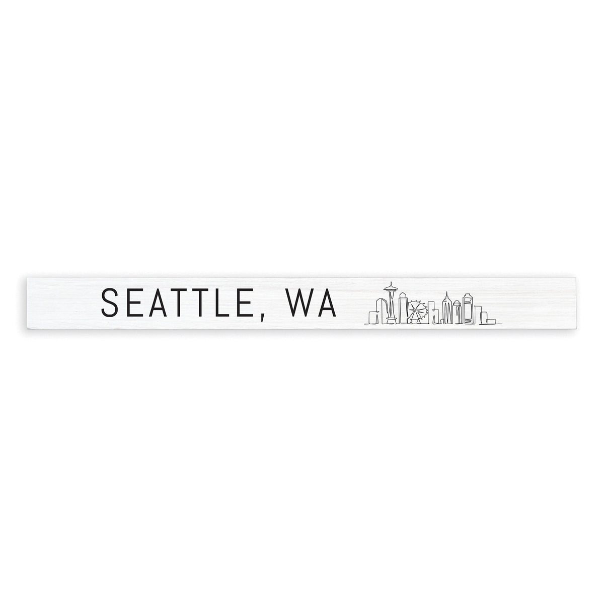 Seattle WA City Line Art Skinny Sign