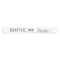 Seattle WA City Line Art Skinny Sign